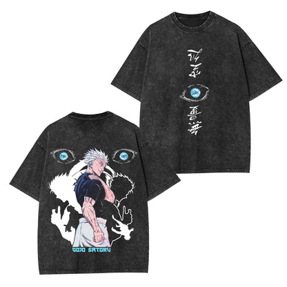 GOJO SIX EYES LIMITLESS VINTAGE OVERSIZED TEE丨JUJUTSU KAISEN