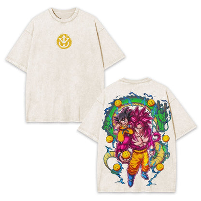 GOKU SUPER SAIYAN 4 VINTAGE OVERSIZED TEE丨DRAGON BALL-[DS]