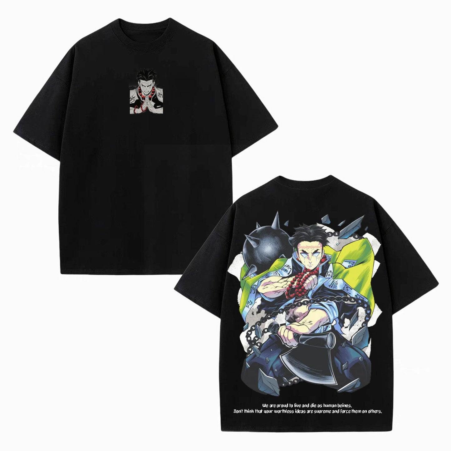 GYOMEI DEMON SLAYER UNISEX ANIME INSPIRED VINTAGE OVERSIZED TEE-[DS]