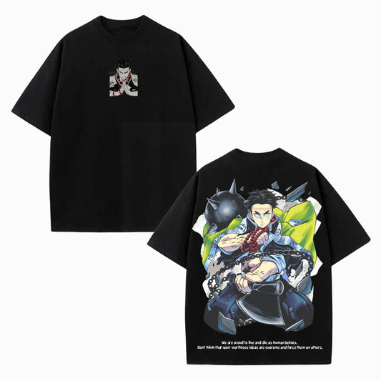 GYOMEI DEMON SLAYER UNISEX ANIME INSPIRED VINTAGE OVERSIZED TEE-[DS]