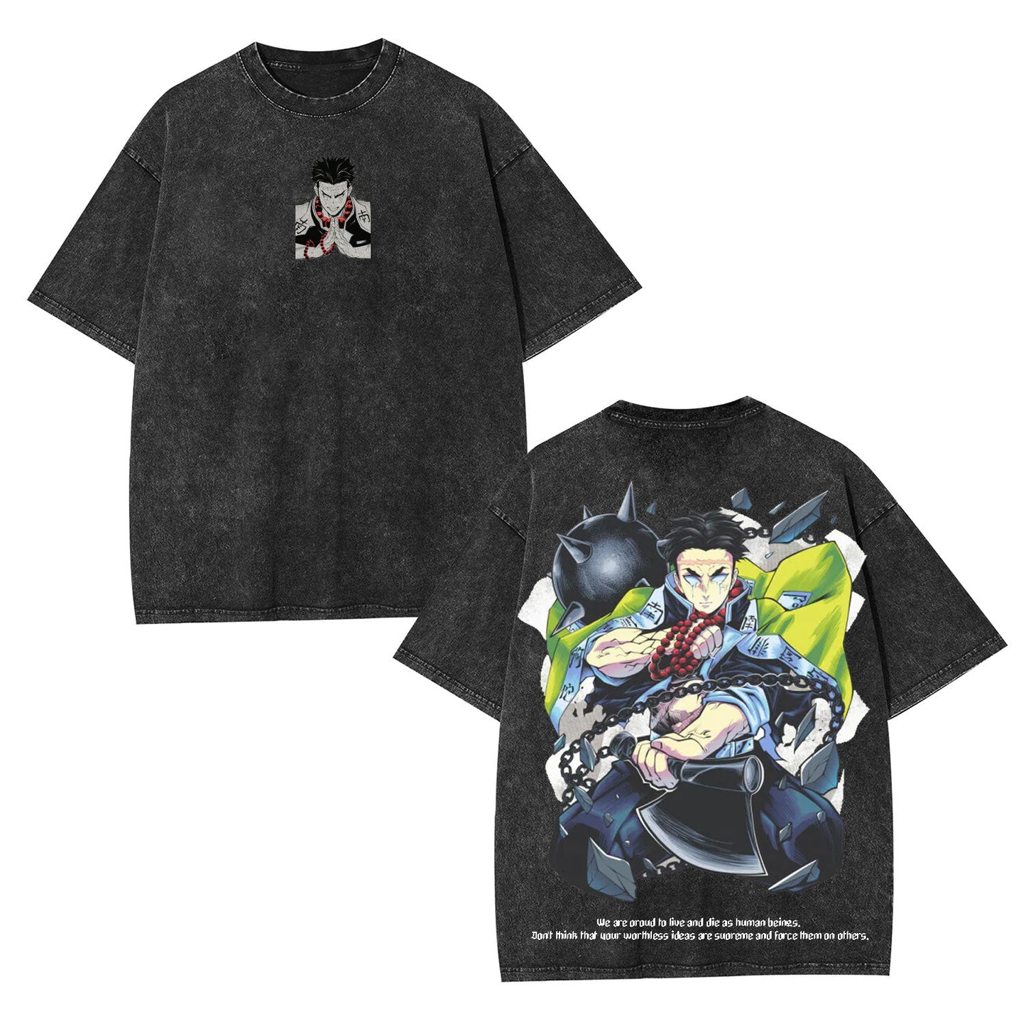 GYOMEI DEMON SLAYER UNISEX ANIME INSPIRED VINTAGE OVERSIZED TEE-[DS]