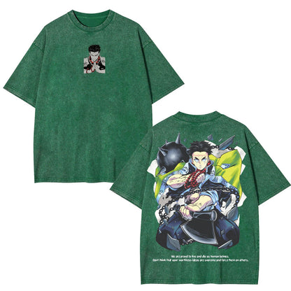 GYOMEI DEMON SLAYER UNISEX ANIME INSPIRED VINTAGE OVERSIZED TEE-[DS]