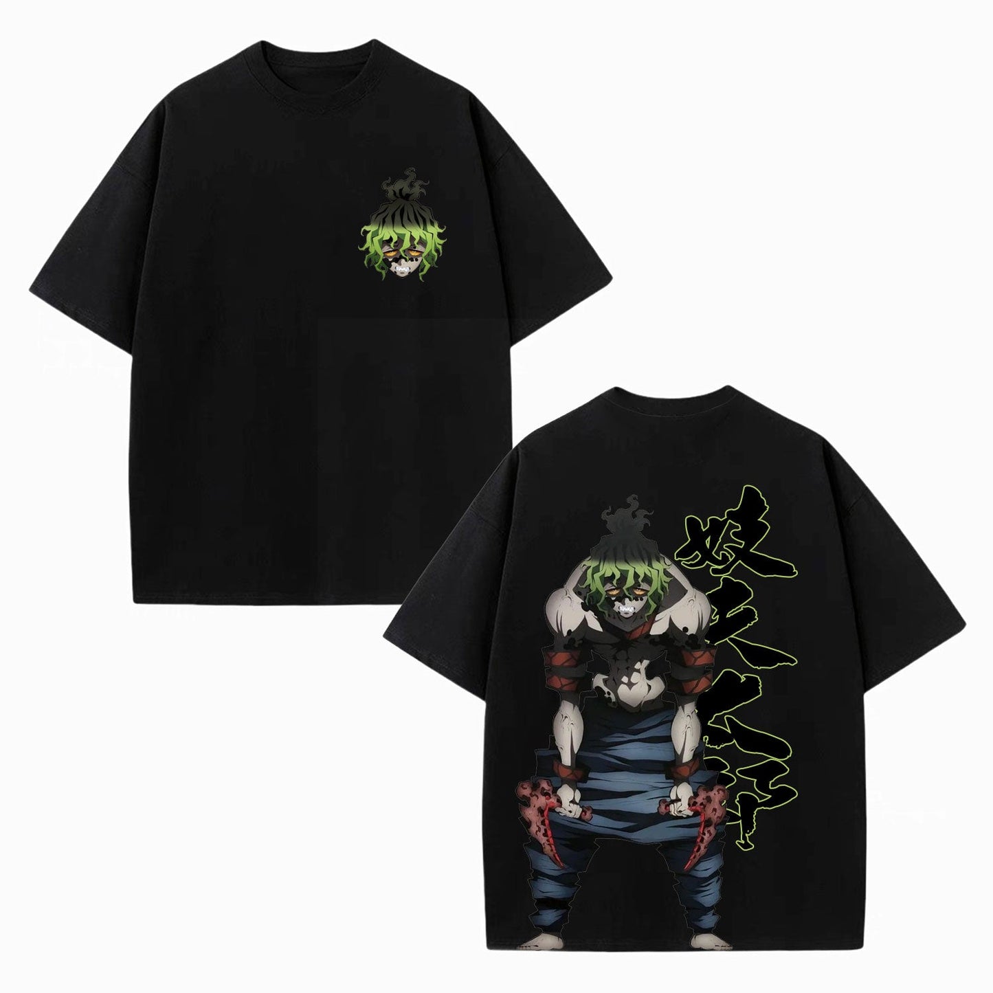 GYUTARO DEMON SLAYER ANIME UNISEX WASHED T-SHIRT -[DS]