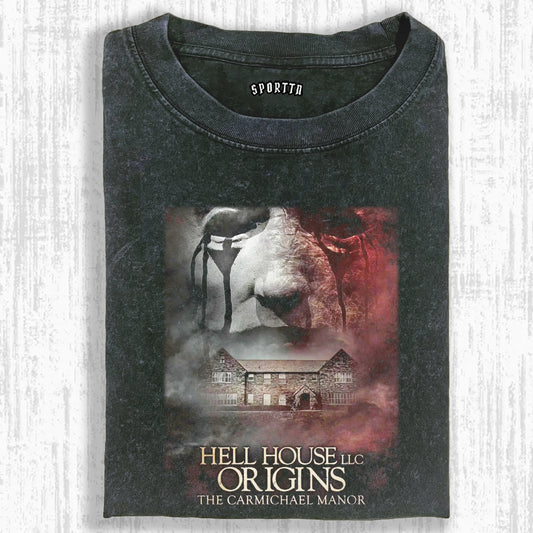 HELL HOUSE LLC ORIGINS THE CARMICHAEL MANOR T-SHIRT