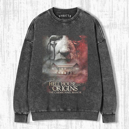 HELL HOUSE LLC ORIGINS THE CARMICHAEL MANOR T-SHIRT