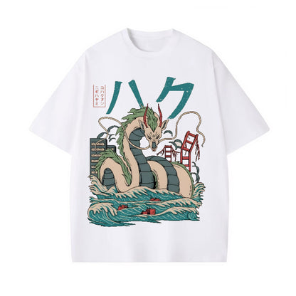 HAKU SPIRITED AWAY GHIBLI UNISEX INSPIRED VINTAGE TEE -[FRONT]