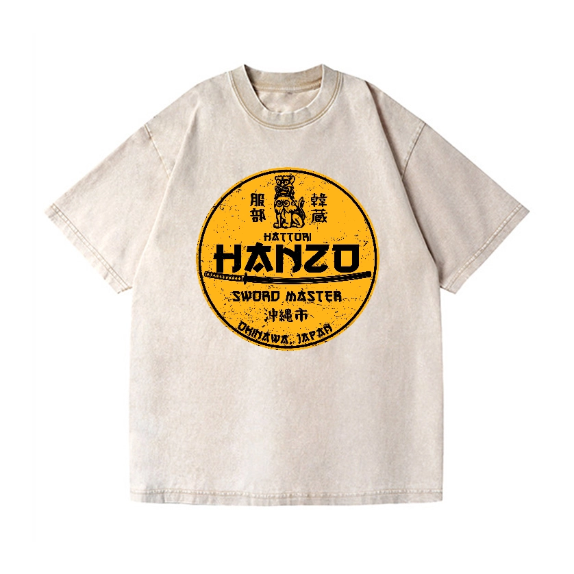 HATTORI HANZO KOMAINU OKINAWA JAPAN VINTAGE WASH JAPANESE DESIGN T-SHIRT 
