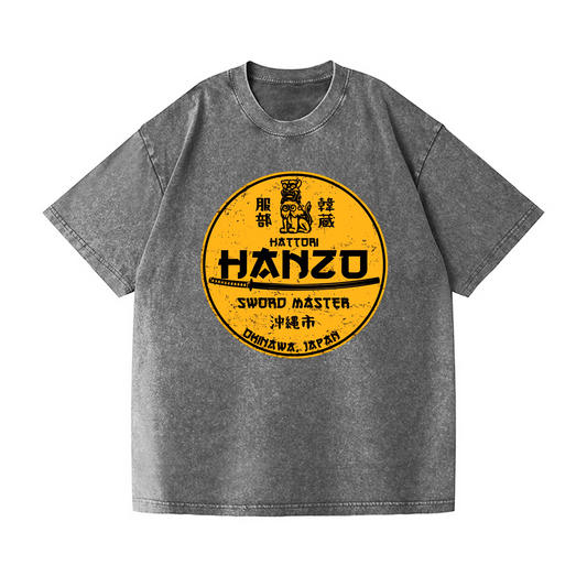 HATTORI HANZO KOMAINU OKINAWA JAPAN VINTAGE WASH JAPANESE DESIGN T-SHIRT 