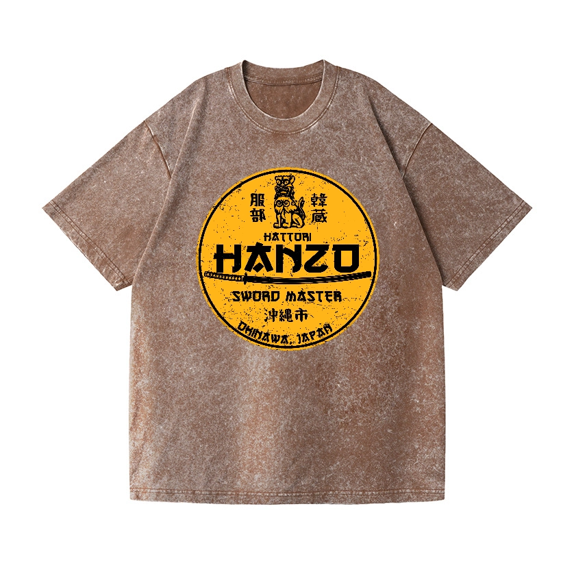 HATTORI HANZO KOMAINU OKINAWA JAPAN VINTAGE WASH JAPANESE DESIGN T-SHIRT 