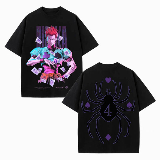 HISOKA MOROW UNISEX ANIME VINTAGE OVERSIZED TEE丨HUNTER X HUNTER-[DS]