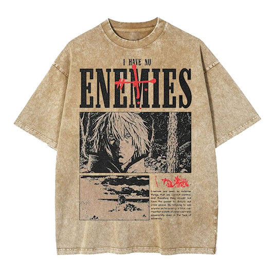 I HAVE NO ENEMIES OVERSIZED T-SHIRT-[FRONT]