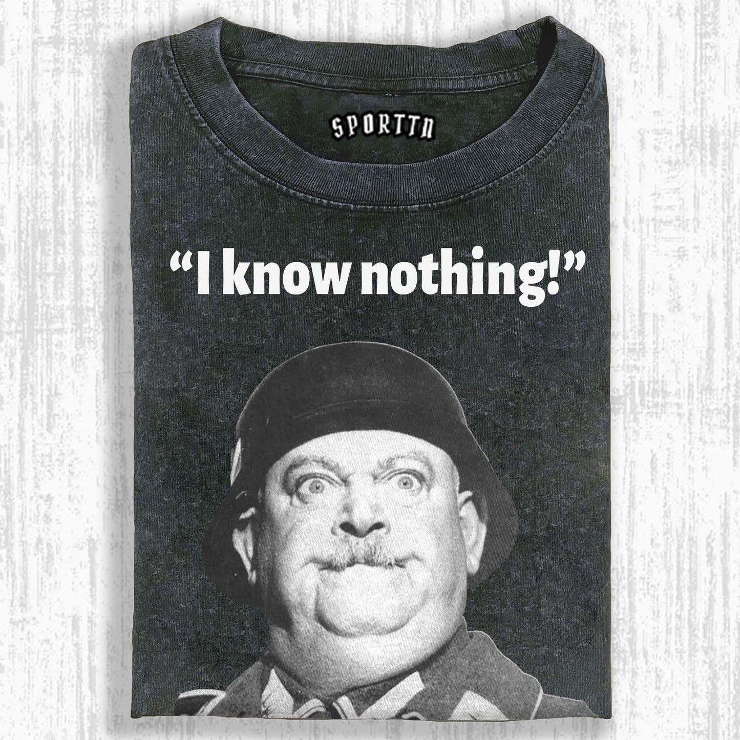 I KNOW NOTHING ART PRINT CASAUL COTTON SHORT SLEEVE T-SHIRT