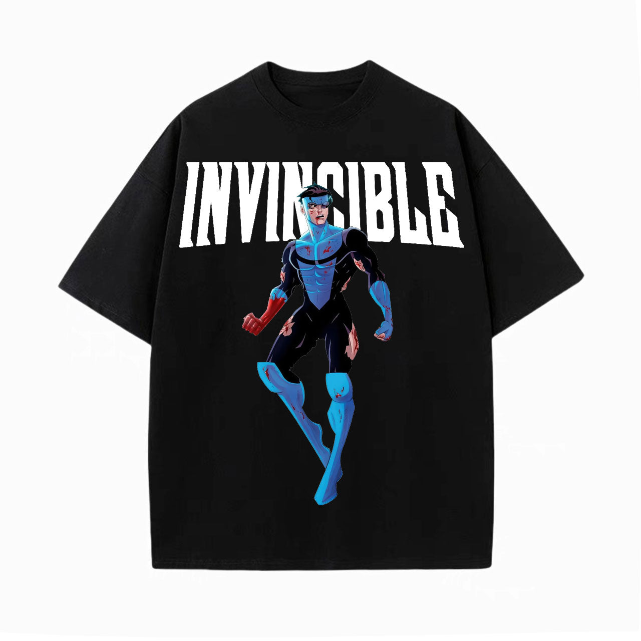 INVINCIBLE UNISEX ANIME INSPIRED VINTAGE T-SHIRT-[FRONT]