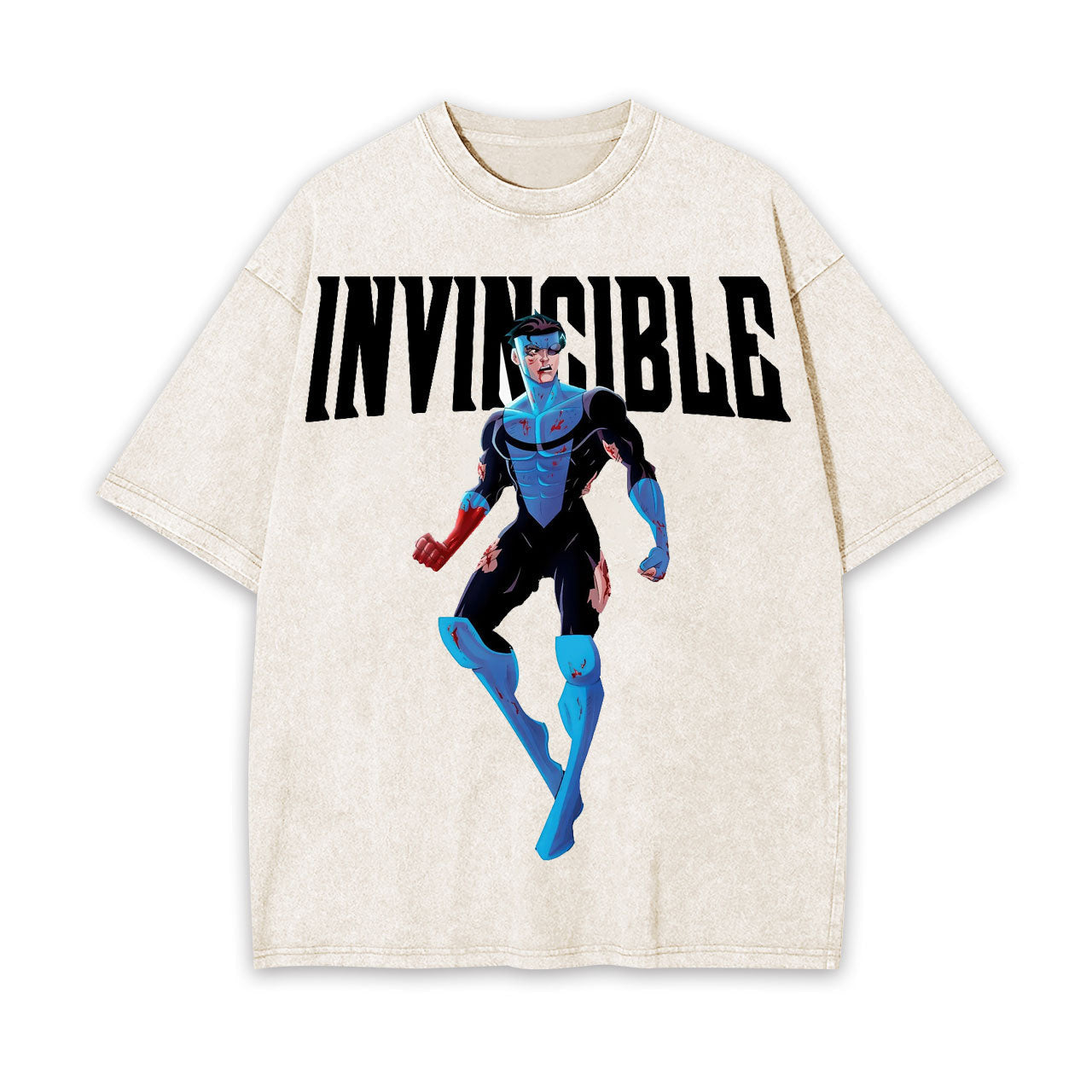INVINCIBLE UNISEX ANIME INSPIRED VINTAGE T-SHIRT-[FRONT]