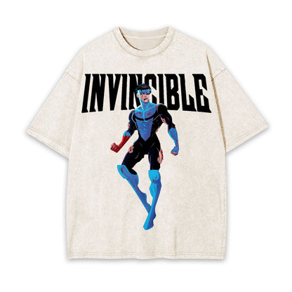 INVINCIBLE UNISEX ANIME INSPIRED VINTAGE T-SHIRT-[FRONT]