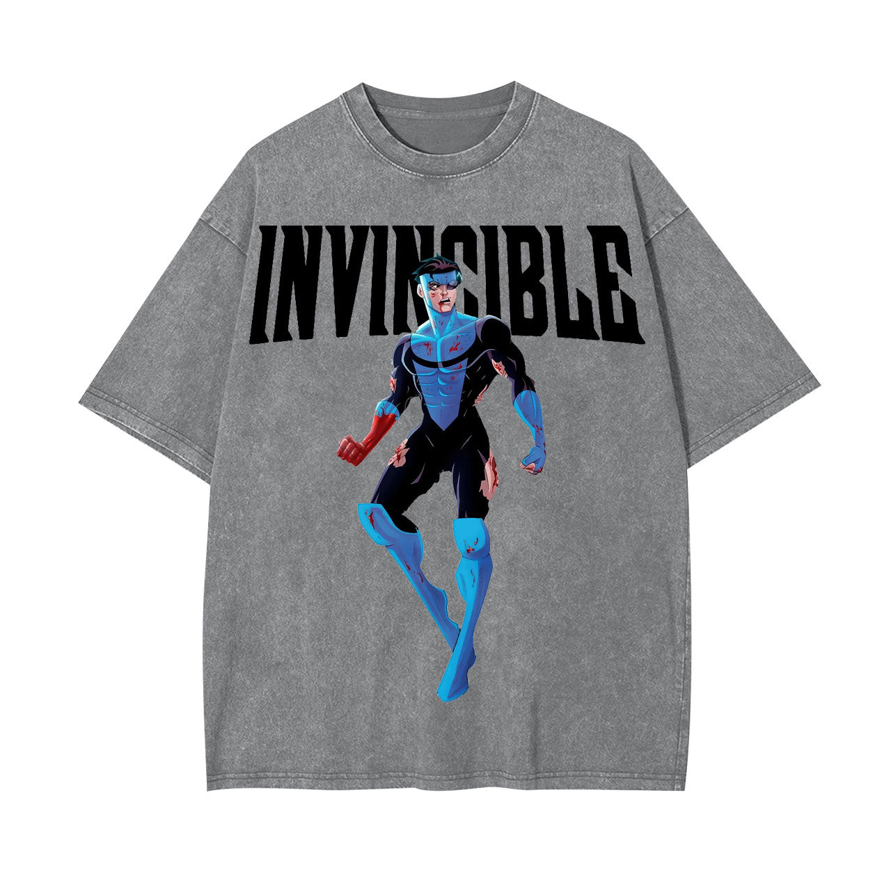 INVINCIBLE UNISEX ANIME INSPIRED VINTAGE T-SHIRT-[FRONT]