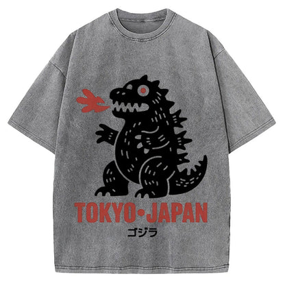 JAPANESE-LUCKY-MONSTER-VINTAGE-WASHED-T-SHIRT 