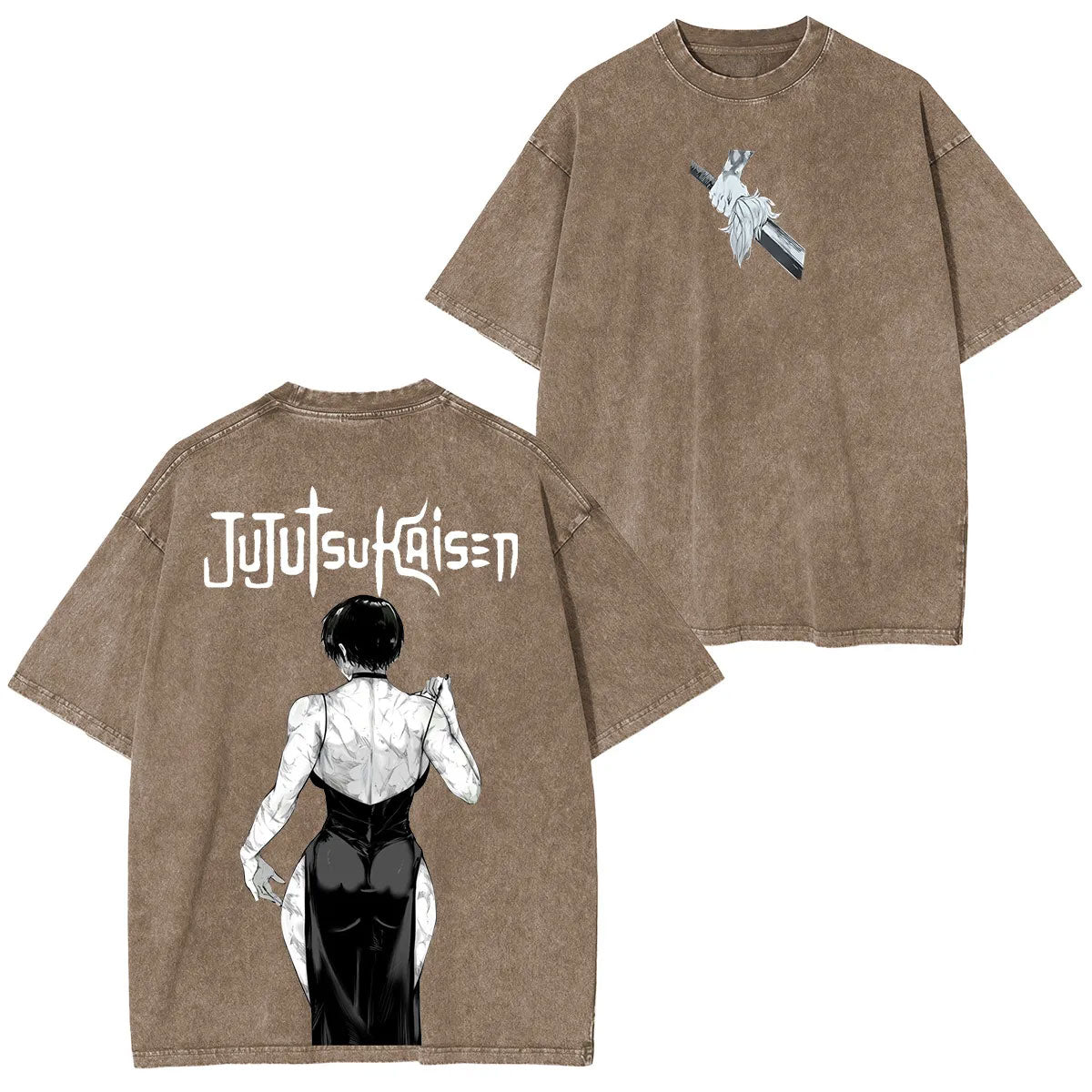 JUJUTSU KAISEN ANIME UNISEX WASHED TEE-[DS]