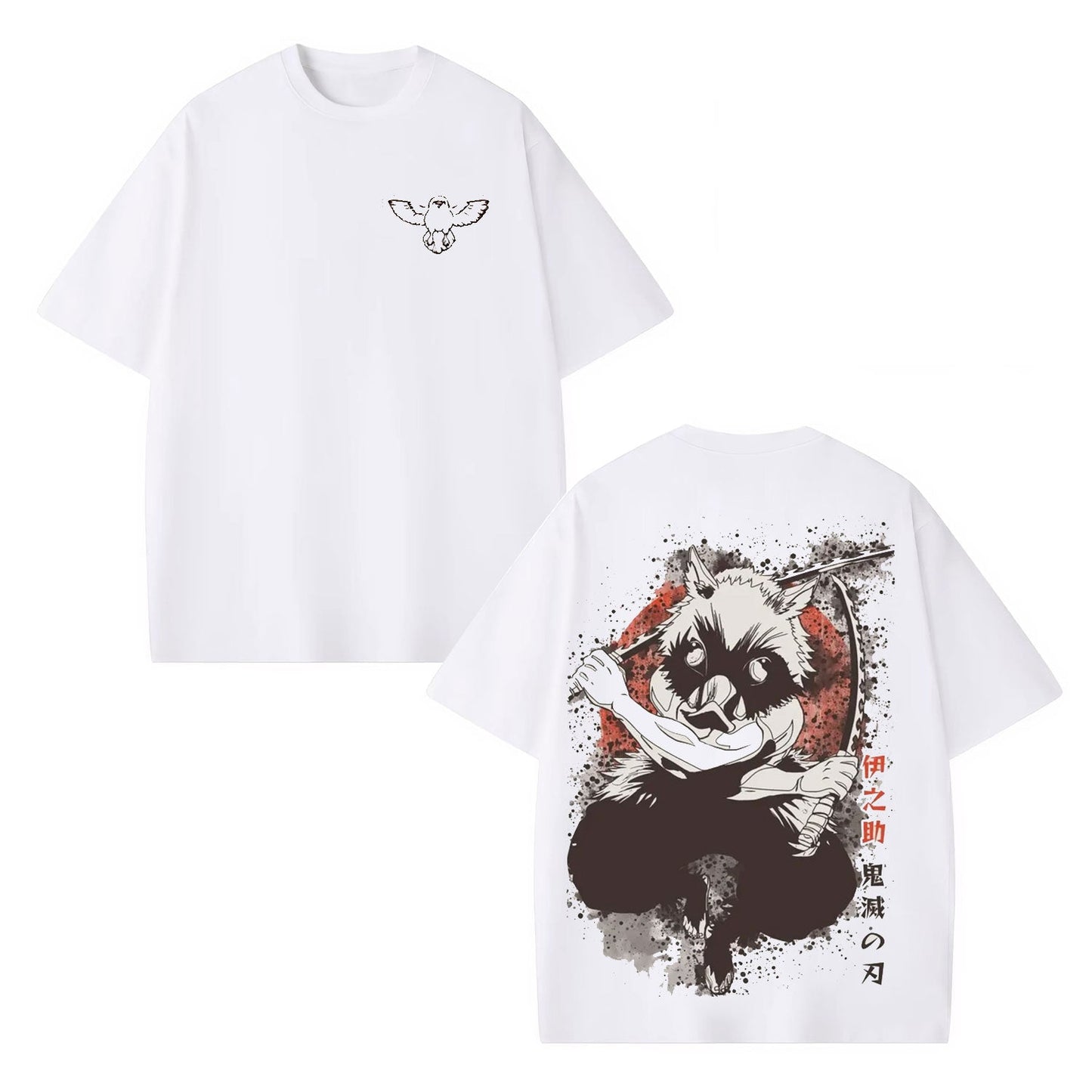 KAMADO INOSUKE DEMON SLAYER ANIME UNISEX WASHED T-SHIRT -[DS]