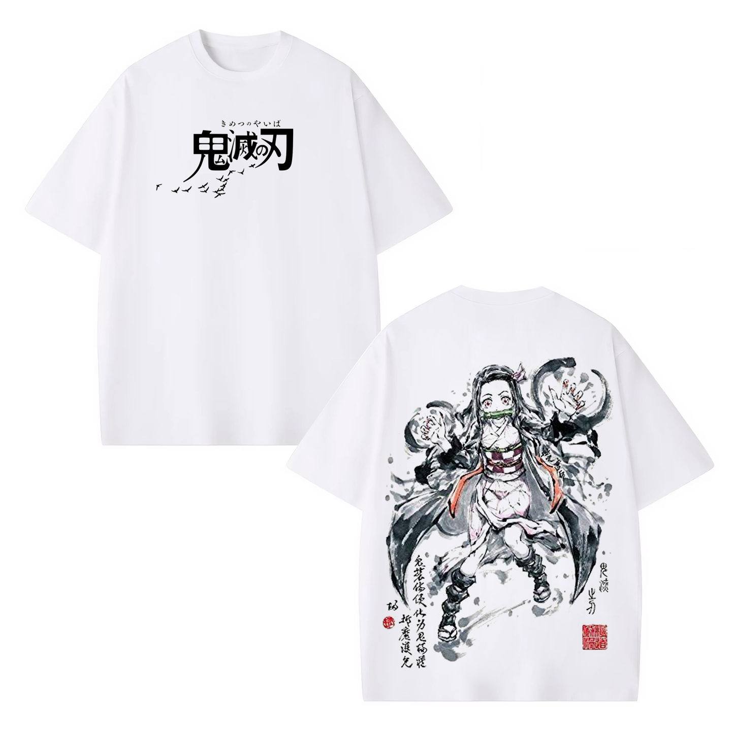 KAMADO NEZUKO DEMON SLAYER ANIME UNISEX WASHED T-SHIRT -[DS]