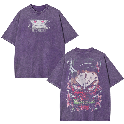 KAMADO NEZUKO DEMON SLAYER ANIME UNISEX WASHED T-SHIRT -[DS]
