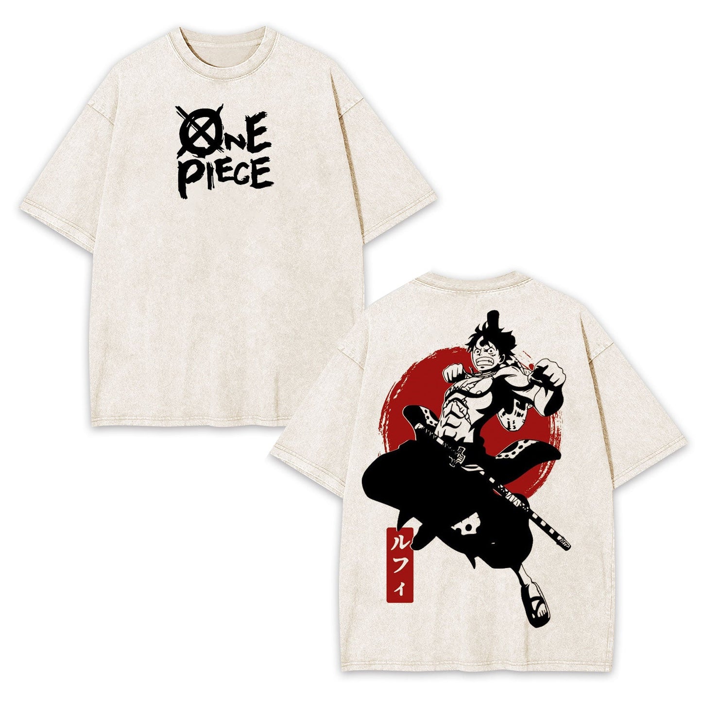 LUFFY ANIME ONE PIECE YONKOU AKAGAMI TEE-[DS]