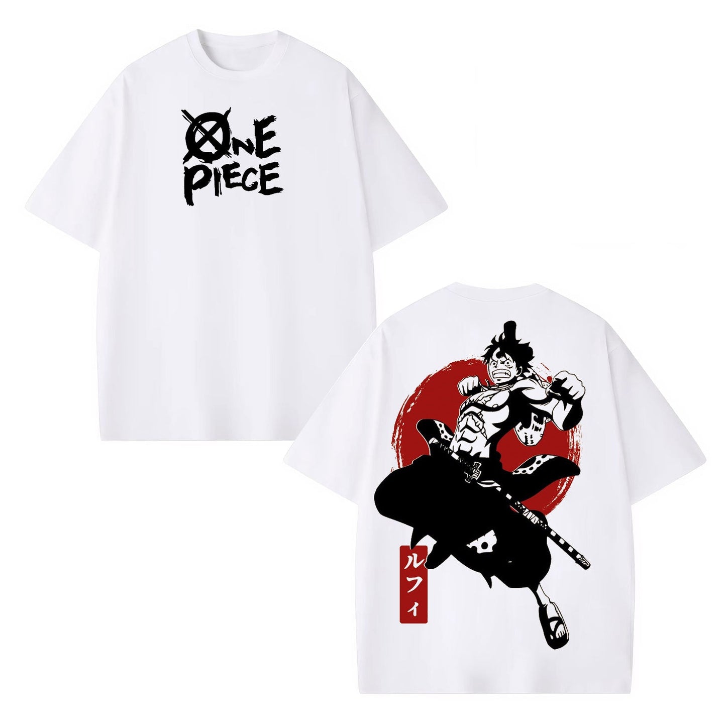 LUFFY ANIME ONE PIECE YONKOU AKAGAMI TEE-[DS]