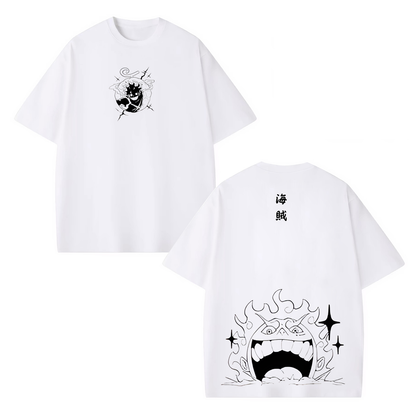 LUFFY UNISEX WASHED T-SHIRT丨ONE PIECE-[DS]