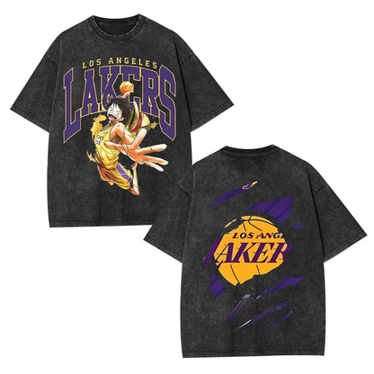 LUFFY TEE丨LAKERS X ONE PIECE-[DS]