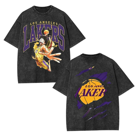 LUFFY TEE丨LAKERS X ONE PIECE-[DS]