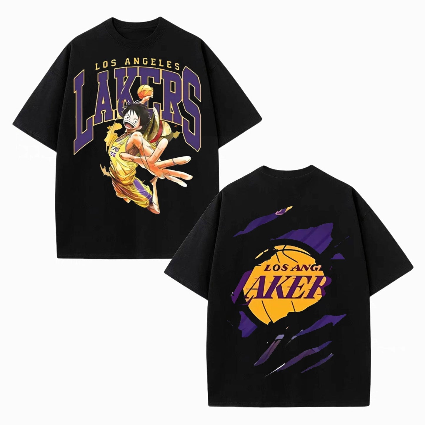 LUFFY TEE丨LAKERS X ONE PIECE-[DS]