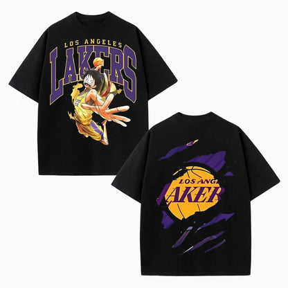 LUFFY TEE丨LAKERS X ONE PIECE-[DS]
