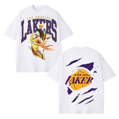 LUFFY TEE丨LAKERS X ONE PIECE-[DS]