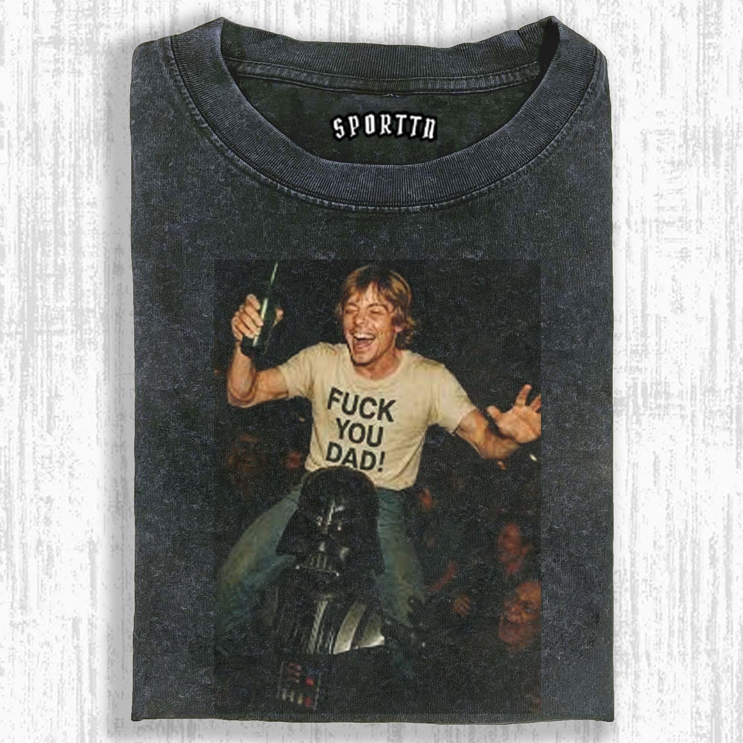 LUKE RIDING DARTH VADER A REBELLIOUS CARNIVAL MOMENT TEE