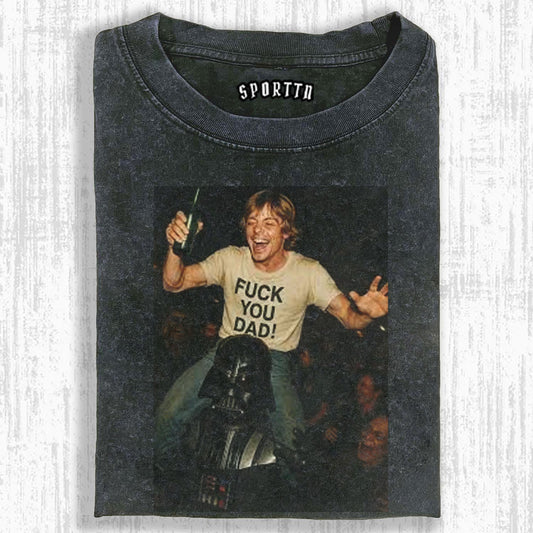 LUKE RIDING DARTH VADER A REBELLIOUS CARNIVAL MOMENT TEE