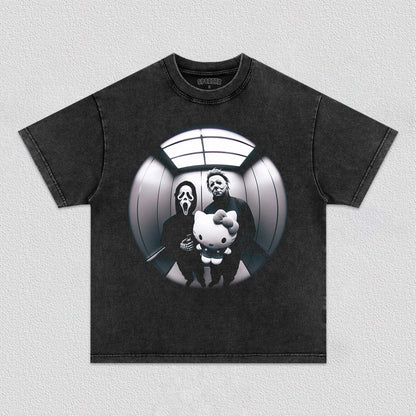 MICHAEL MYERS & GHOSTFACE  & KITTY TEE