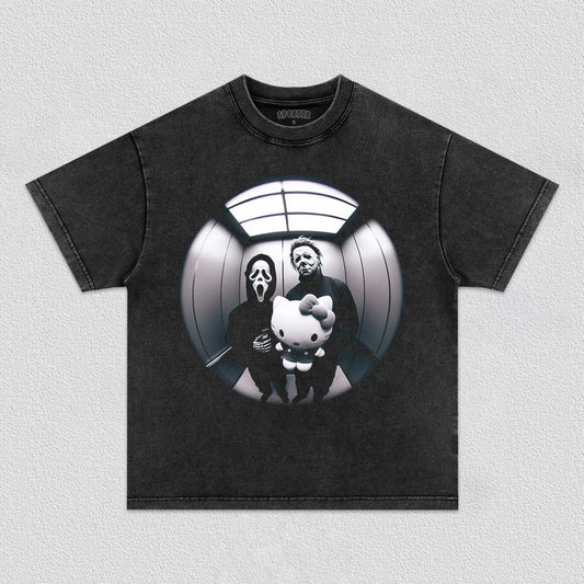 MICHAEL MYERS & GHOSTFACE  & KITTY TEE
