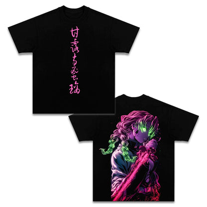 MITSURI KANROJI UNISEX ANIME INSPIRED VINTAGE TEE丨DEMON SLAYER-[DS]