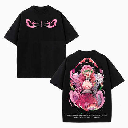 MITSURI KANROJI UNISEX ANIME INSPIRED VINTAGE TEE丨DEMON SLAYER-[DS]