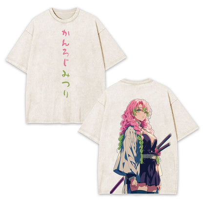 MITSURI KANROJI UNISEX ANIME INSPIRED VINTAGE TEE丨DEMON SLAYER-[DS]