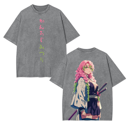 MITSURI KANROJI UNISEX ANIME INSPIRED VINTAGE TEE丨DEMON SLAYER-[DS]