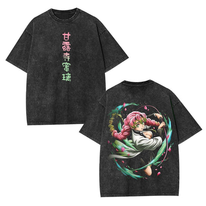 MITSURI KANROJI UNISEX ANIME INSPIRED VINTAGE TEE丨DEMON SLAYER-[DS]