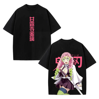 MITSURI KANROJI UNISEX ANIME INSPIRED VINTAGE TEE丨DEMON SLAYER-[DS]