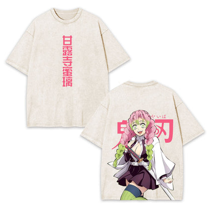 MITSURI KANROJI UNISEX ANIME INSPIRED VINTAGE TEE丨DEMON SLAYER-[DS]