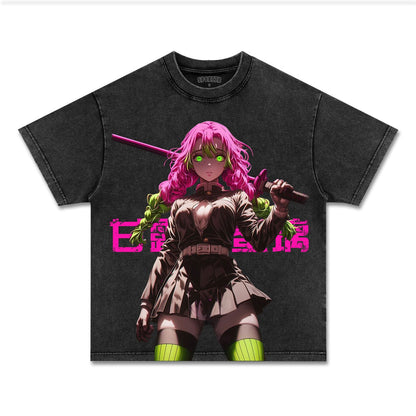 UNISEX ANIME INSPIRED VINTAGE TEE丨DEMON SLAYER-[FRONT]