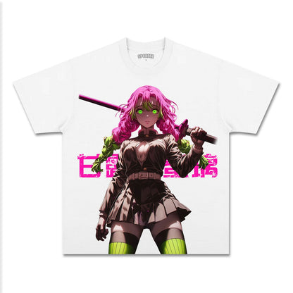 UNISEX ANIME INSPIRED VINTAGE TEE丨DEMON SLAYER-[FRONT]
