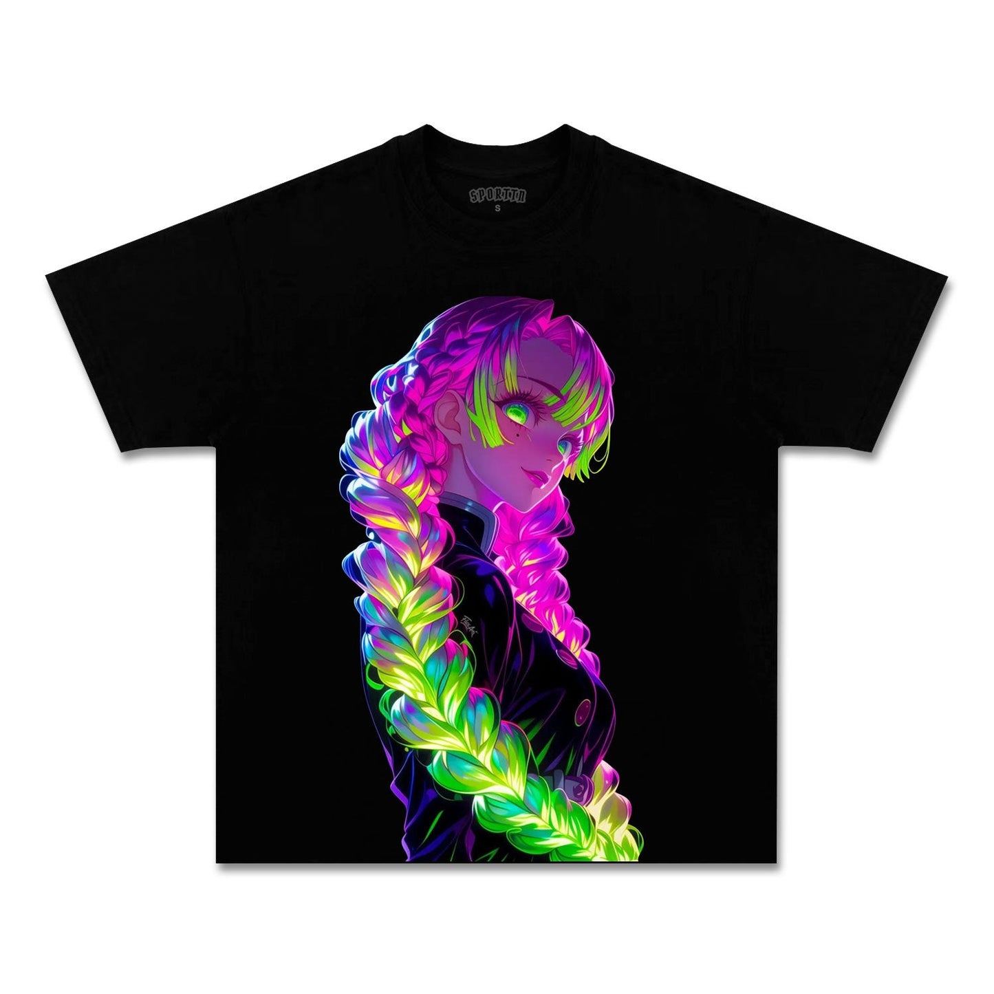 MITSURI KANROJI UNISEX ANIME INSPIRED VINTAGE TEE丨DEMON SLAYER-[FRONT]