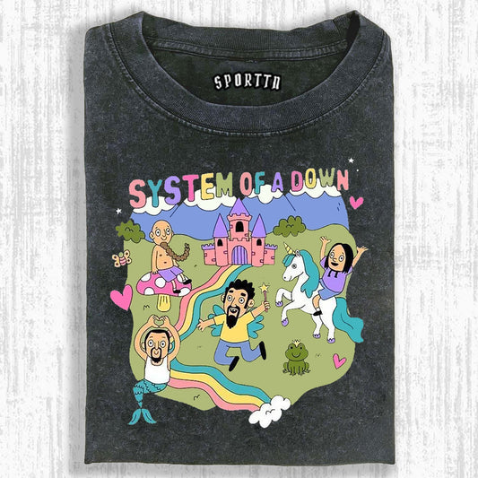 MUSIC SYSTEM OF A DOWN VINTAGE WASHED TEE