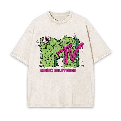MUSIC TELEVISION V2 VINTAGE WASHED TEE 