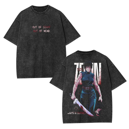MAKI ZENIN ANIME UNISEX WASHED TEE -[DS]
